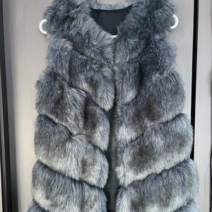 Faux fur vest